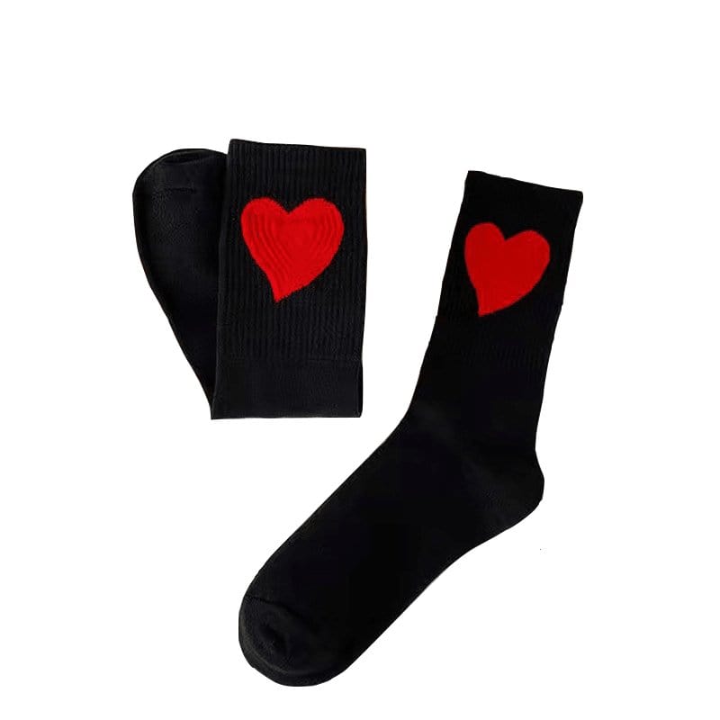 Witty Socks Socks Black Love Letter Collection