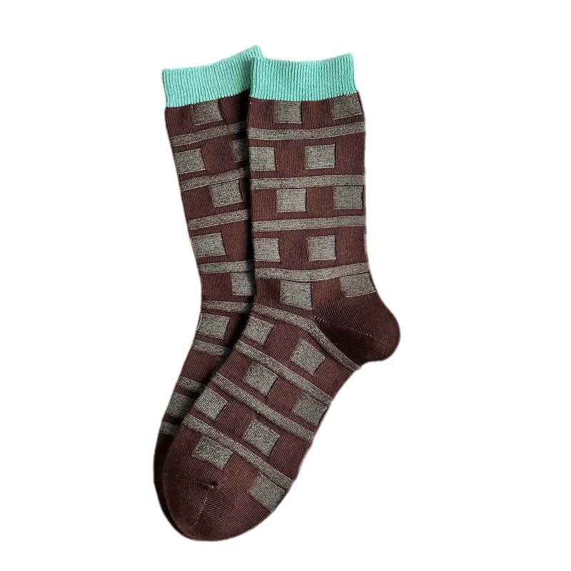 Witty Socks Socks Retro Plaid Retro Mint Collection