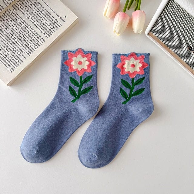 Witty Socks Socks Tulip Garden Blue Tulip Garden