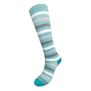 Witty Socks Socks Compression Teal Stripes Compression Socks Teal Stripes
