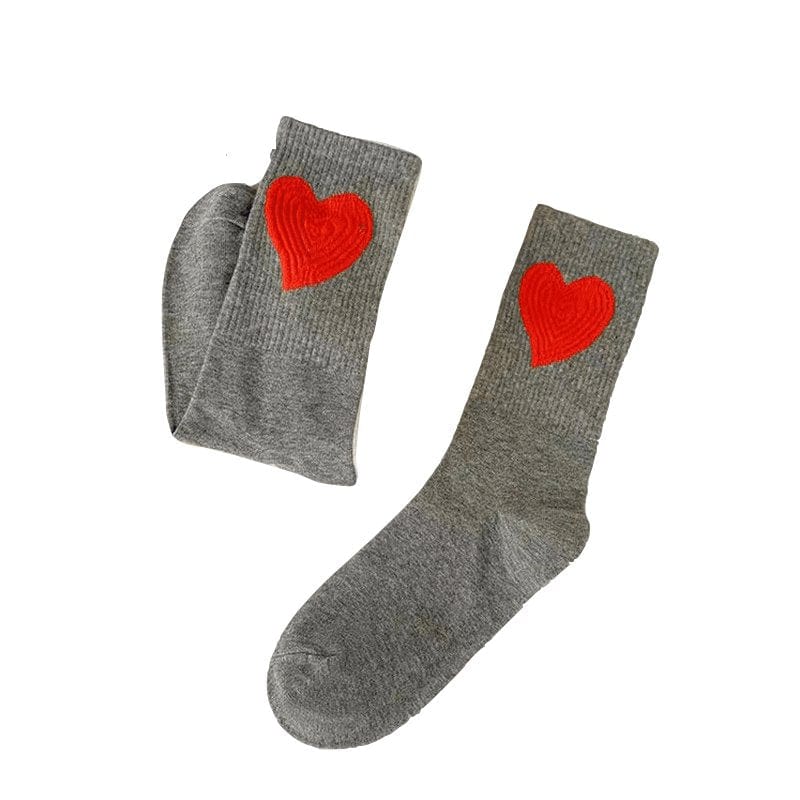Witty Socks Socks Gray Love Letter Gray