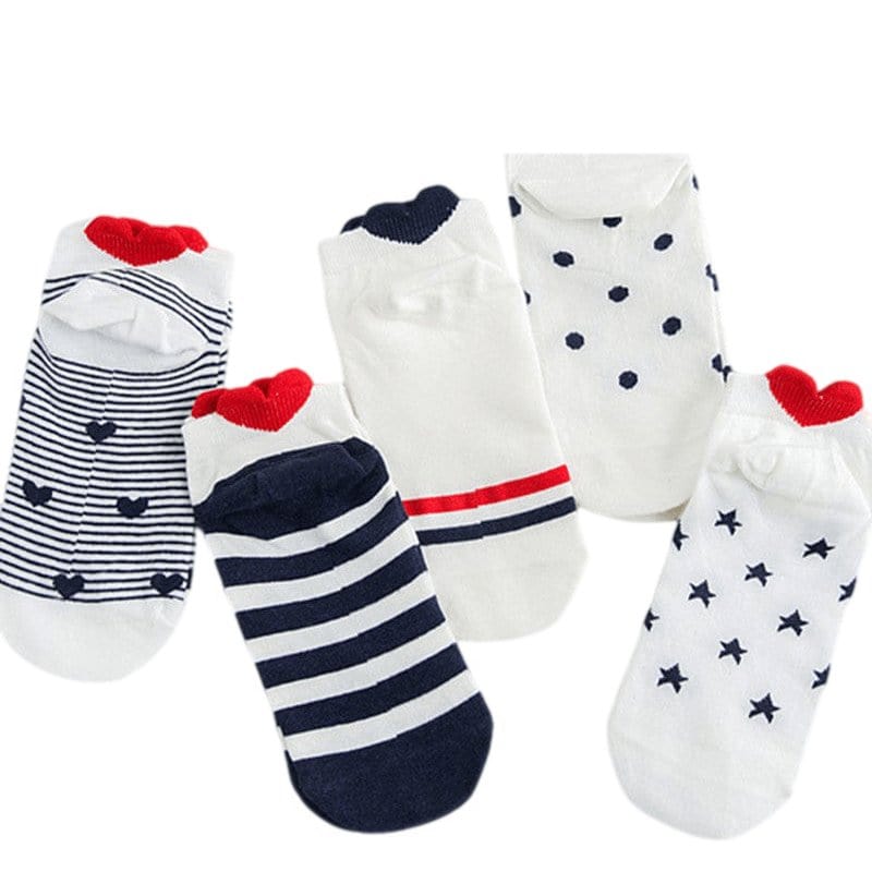 Witty Socks Socks Heel Love Set of 5 Heel Love Set of 5