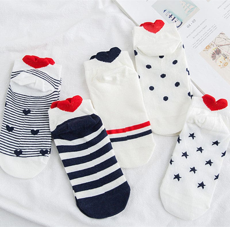 Witty Socks Socks Heel Love Set of 5 Heel Love Set of 5