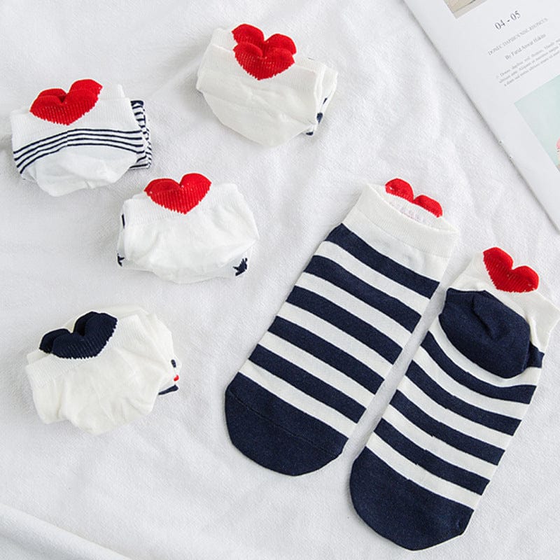 Witty Socks Socks Heel Love Set of 5 Heel Love Set of 5