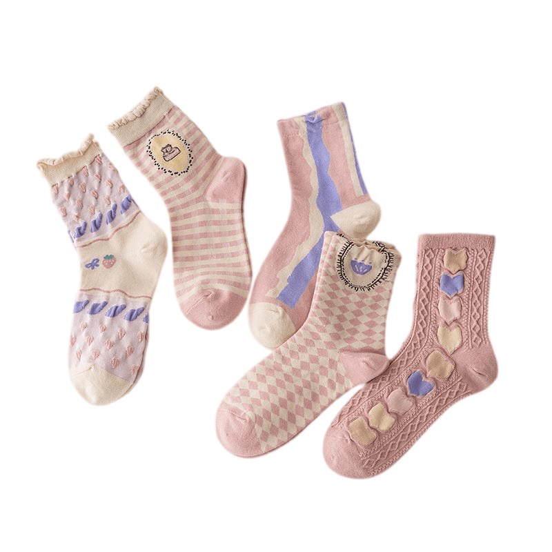 Witty Socks Socks Lady Flower Set Lady Flower