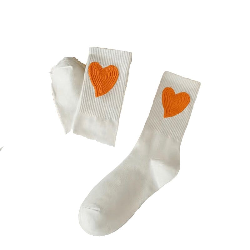 Witty Socks Socks White Love Letter White